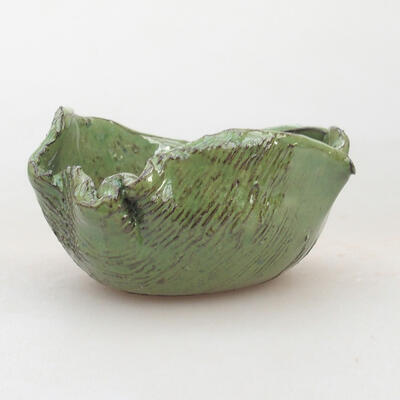 Keramikschale 7 x 7 x 5 cm, Farbe grün - 1