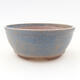 Keramische Bonsai-Schale 9,5 x 9,5 x 4 cm, Farbe blau - 1/3