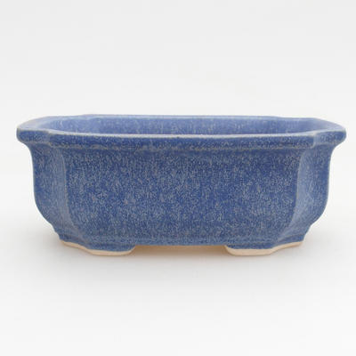 Keramik Bonsaischale 12 x 8,5 x 4 cm, Farbe blau - 1