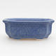 Keramik Bonsaischale 12 x 8,5 x 4 cm, Farbe blau - 1/4