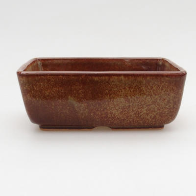 Keramik Bonsai Schüssel 12,5 x 9 x 4,5 cm, braune Farbe - 1