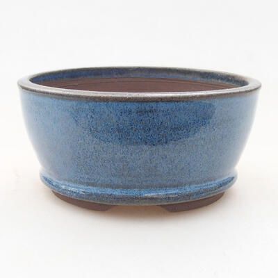Keramische Bonsai-Schale 9,5 x 9,5 x 4,5 cm, Farbe blau - 1
