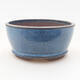 Keramische Bonsai-Schale 9,5 x 9,5 x 4,5 cm, Farbe blau - 1/3