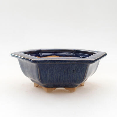 Bonsaischale aus Keramik 11 x 10 x 4,5 cm, Farbe blau - 1