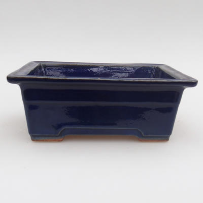 Keramik Bonsaischale 15,5 x 11 x 6 cm, Farbe blau - 1