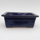 Keramik Bonsaischale 15,5 x 11 x 6 cm, Farbe blau - 1/4