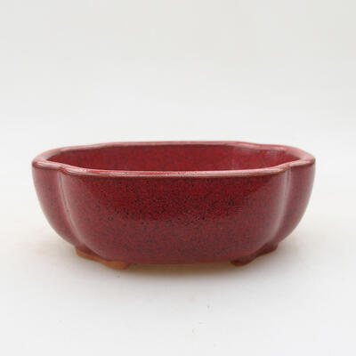 Bonsaischale aus Keramik 9,5 x 8 x 3,5 cm, Farbe rot - 1