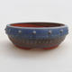 Keramische Bonsai-Schale 15 x 15 x 5 cm, Farbe blau - 1/4