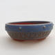 Keramische Bonsai-Schale 15 x 15 x 5 cm, Farbe blau - 1/4
