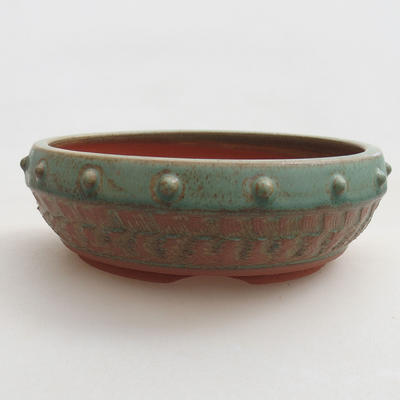 Keramik Bonsai Schüssel 15 x 15 x 5 cm, Farbe grün - 1