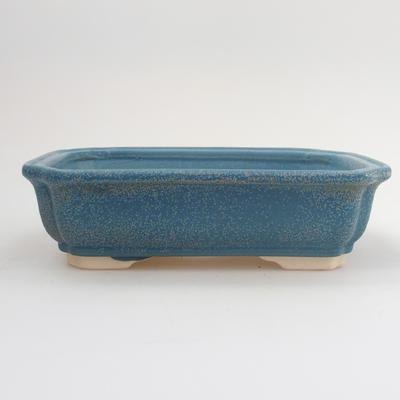 Keramik Bonsai Schüssel 18 x 14 x 5 cm, Farbe blau - 1