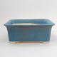 Keramik Bonsaischale 18 x 14 x 6,5 cm, Farbe blau - 1/4