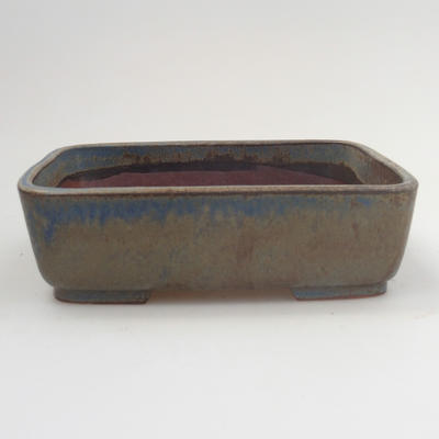 Keramik Bonsaischale 15 x 12 x 4,5 cm, Farbe blau - 1