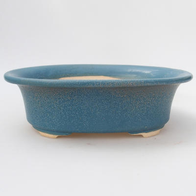 Keramik Bonsaischale 22 x 17,5 x 6,5 cm, Farbe blau - 1