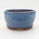 Keramische Bonsai-Schale 8,5 x 8,5 x 4,5 cm, Farbe blau - 1/3