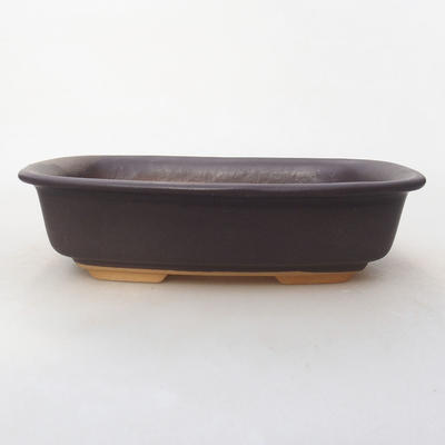 Bonsaischale aus Keramik H 02 - 19 x 13,5 x 5 cm, schwarz matt - 1