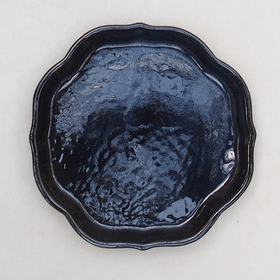 Bonsai Wasserschale H 06 - 13,5 x 13,5 x 1,5 cm, schwarz glänzend - 1