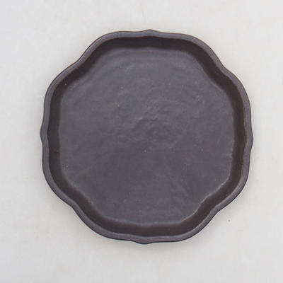 Bonsai Wasserschale H 06 - 13,5 x 13,5 x 1,5 cm, schwarz matt - 1