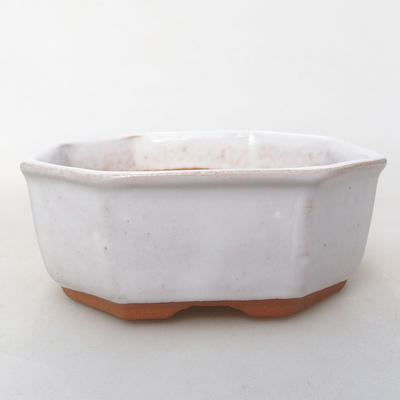 Keramik Bonsai Schüssel H 13 - 11,5 x 11,5 x 4,5 cm, Weiß - 1