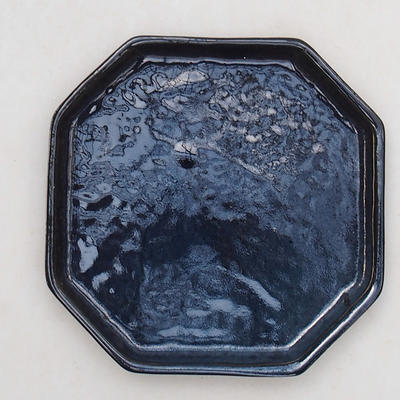 Bonsai Tablett 13 - 11 x 11 x 1,5 cm, schwarz glänzend - 1