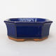 Keramik Bonsai Schüssel H 14 - 17,5 x 17,5 x 6,5 cm, Blau - 1/3