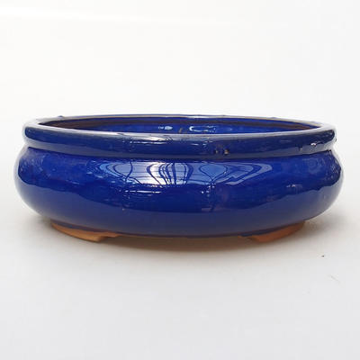 Keramische Bonsai-Schale H 21 - 23 x 23 x 7 cm, Blau - 1