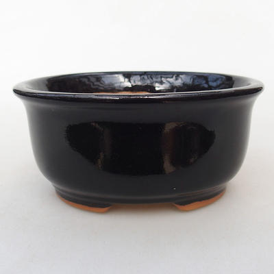 Keramik Bonsai Schüssel H 30 - 12 x 10 x 5 cm, schwarz glänzend - 1