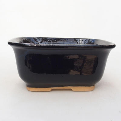 Bonsaischale aus Keramik H 36 - 17 x 15 x 8 cm, schwarz glänzend - 1