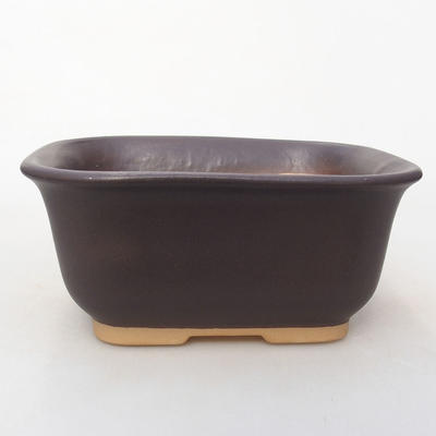 Bonsaischale aus Keramik H 36 - 17 x 15 x 8 cm, schwarz matt - 1