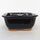 Keramische Bonsai-Schale H 38 - 12 x 10 x 5,5 cm, schwarz glänzend - 1/3