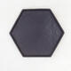 Bonsai-Untertasse aus Keramik H 53 - 18 x 15,5 x 1,5,5 cm, schwarz matt - 1/3
