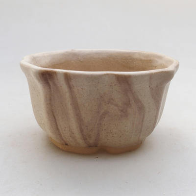 Keramik Bonsai Schüssel H 95 - 7 x 7 x 4,5 cm, Beige - 1