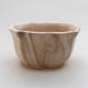 Keramik Bonsai Schüssel H 95 - 7 x 7 x 4,5 cm, Beige - 1/3