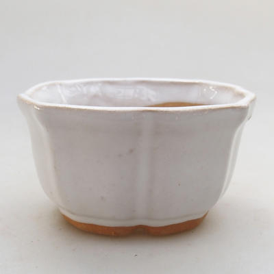 Keramik Bonsai Schüssel H 95 - 7 x 7 x 4,5 cm, Weiß - 1