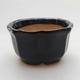 Keramik Bonsai Schüssel H 95 - 7 x 7 x 4,5 cm, schwarz glänzend - 1/3