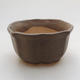 Keramik Bonsai Schüssel H 95 - 7 x 7 x 4,5 cm, Braun - 1/3