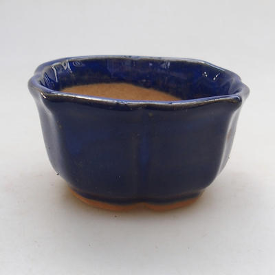 Keramik Bonsai Schüssel H 95 - 7 x 7 x 4,5 cm, Blau - 1