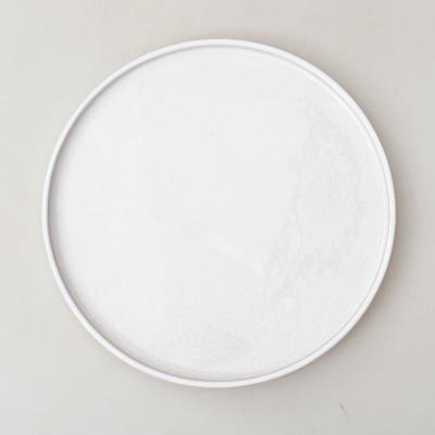 Bonsai-Untertasse H 21 - 21,5 x 21,5 x 1,5 cm, Weiß - 1