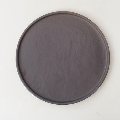 Bonsai-Untertasse H 21 - 21,5 x 21,5 x 1,5 cm, schwarz matt - 1
