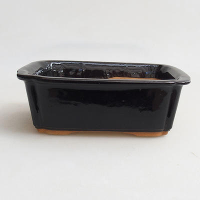 Bonsai-Schale H 50 - 16,5 x 12 x 6 cm, schwarz glänzend - 1