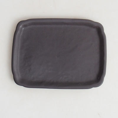 Keramische Bonsai-Untertasse H 50 - 17 x 12,5 x 1,5 cm, schwarz matt - 1