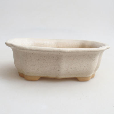 Ceramic bonsai bowl H 51 - 17.5 x 13.5 x 5.5 cm, beige - 1