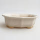 Ceramic bonsai bowl H 51 - 17.5 x 13.5 x 5.5 cm, beige - 1/3