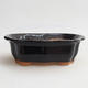 Ceramic bonsai bowl H 51 - 17.5 x 13.5 x 5.5 cm, black glossy - 1/3
