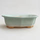 Ceramic bonsai bowl H 51 - 17.5 x 13.5 x 5.5 cm, green - 1/3