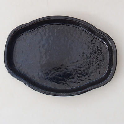 Bonsai-Untertasse H 75 - 19,5 x 13,5 x 1,5 cm, schwarz glänzend - 1