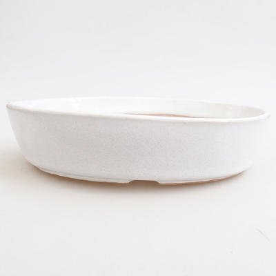 Keramische Bonsai-Schale 18 x 13 x 4 cm, weiße Farbe - 1