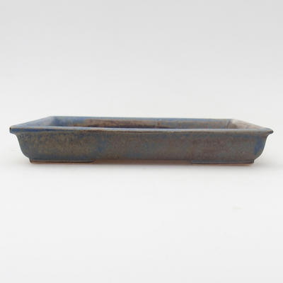 Keramik Bonsaischale 15 x 13 x 2 cm, Farbe blau - 1