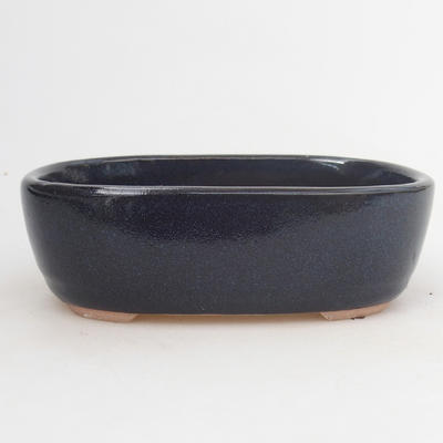 Keramik-Bonsaischale 12,5 x 8,5 x 3,5 cm, blauschwarze Farbe - 1