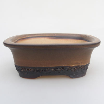 Keramik Bonsaischale 12 x 9 x 5 cm, Farbe braun - 1